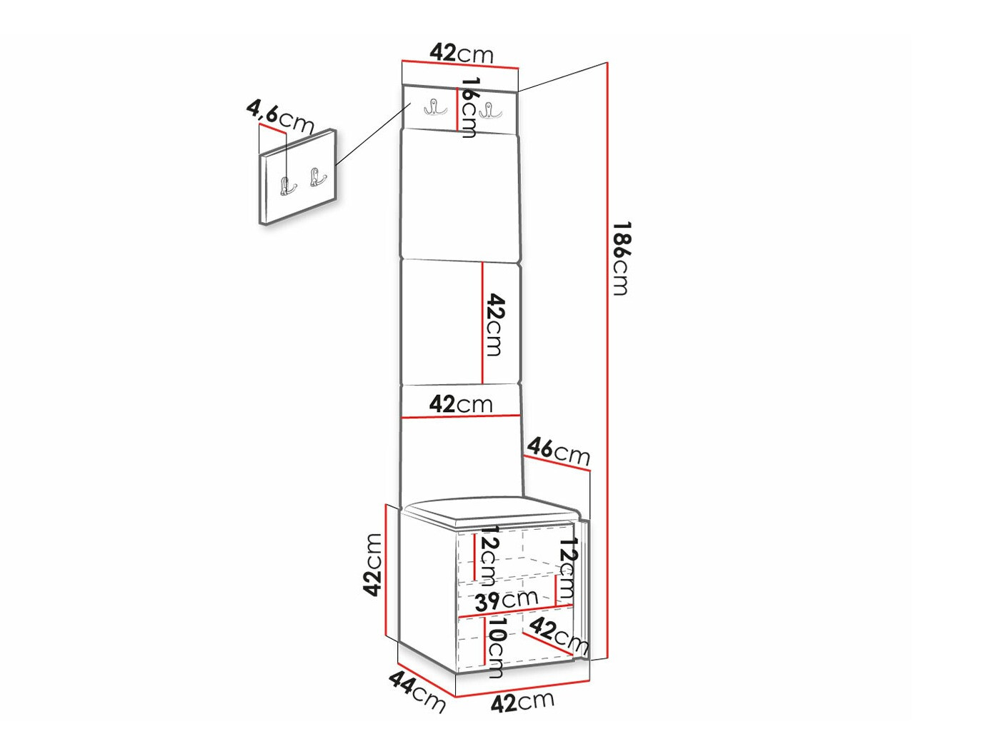 Прихожая Hartford 378 (Белый)