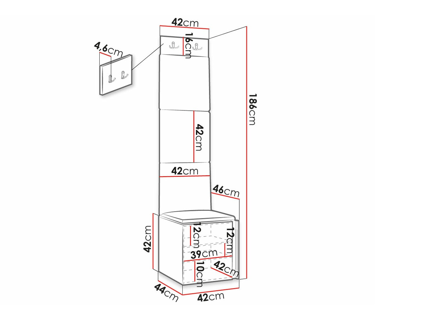 Прихожая Hartford 378 (Чёрный)