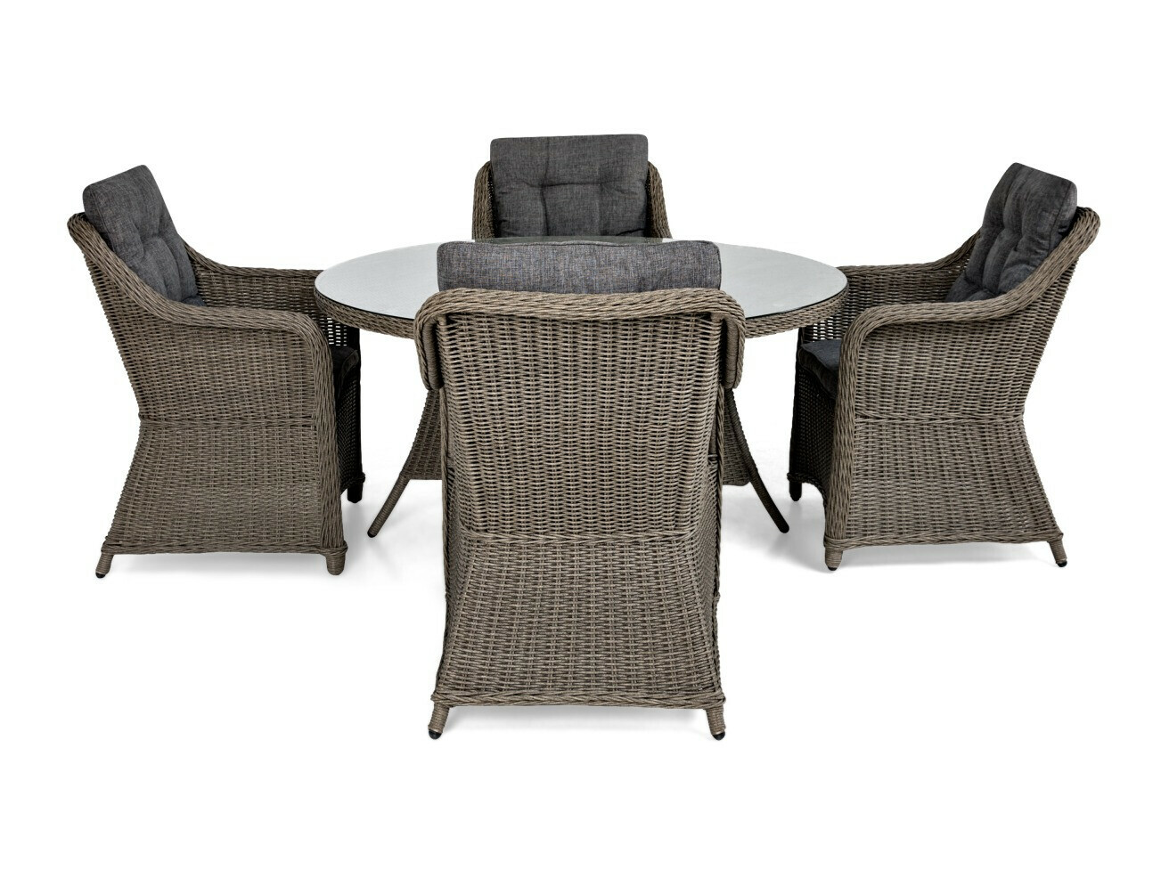 Стол и стулья deNoord 269 (Серый)