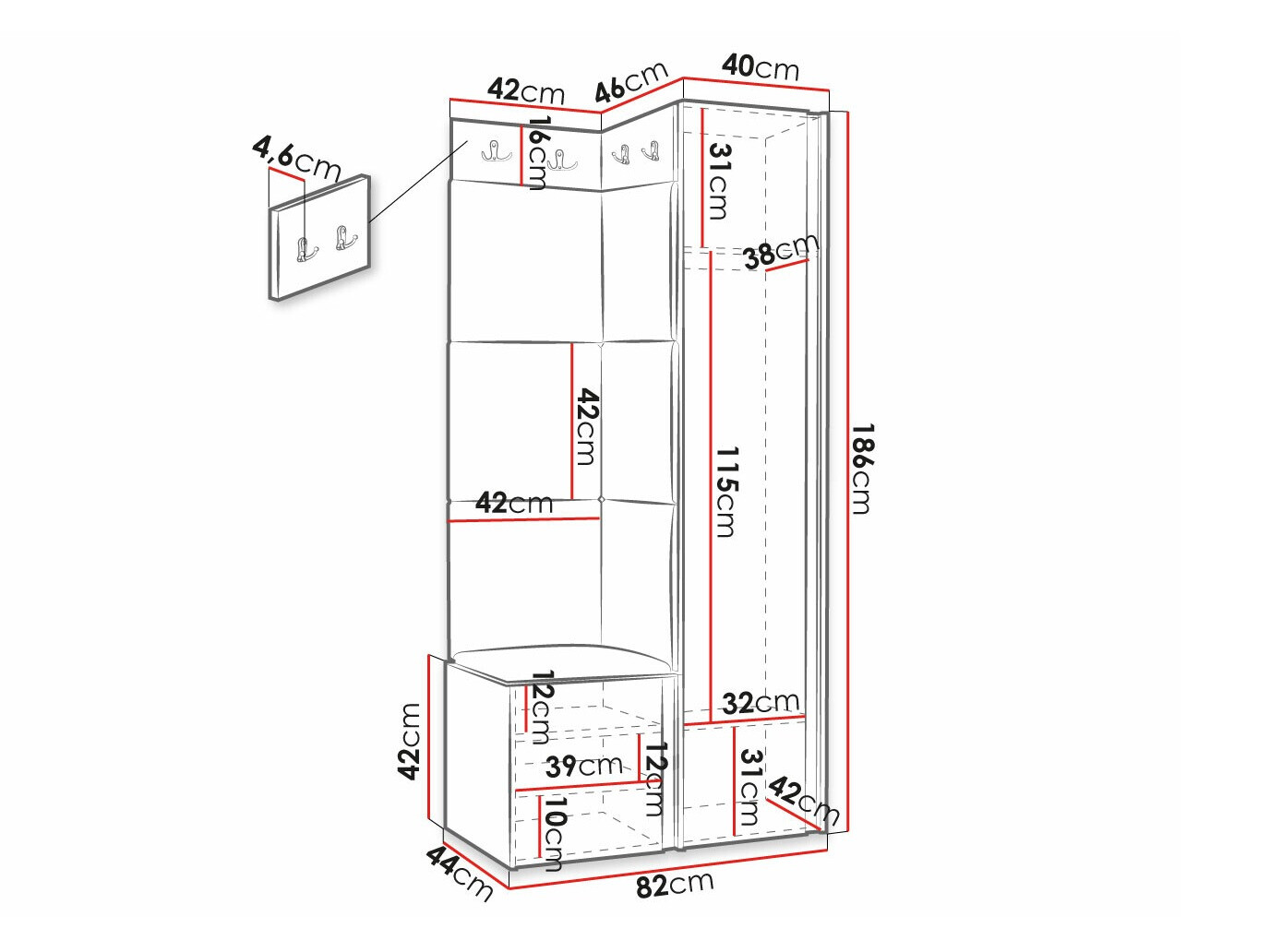 Прихожая Hartford 381 (Белый)