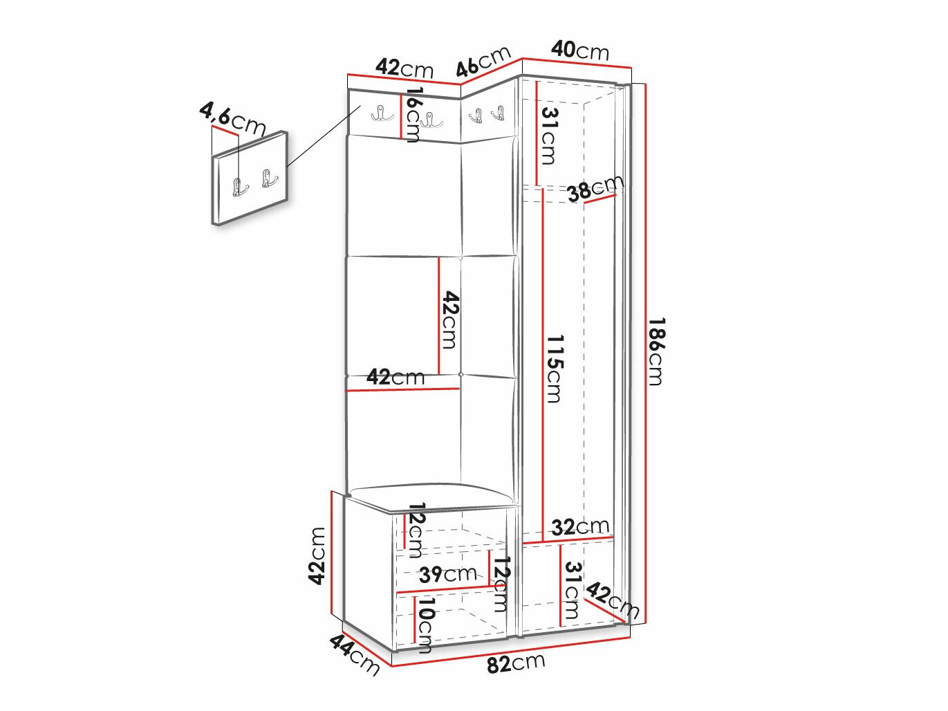 Прихожая Hartford 381 (Белый)