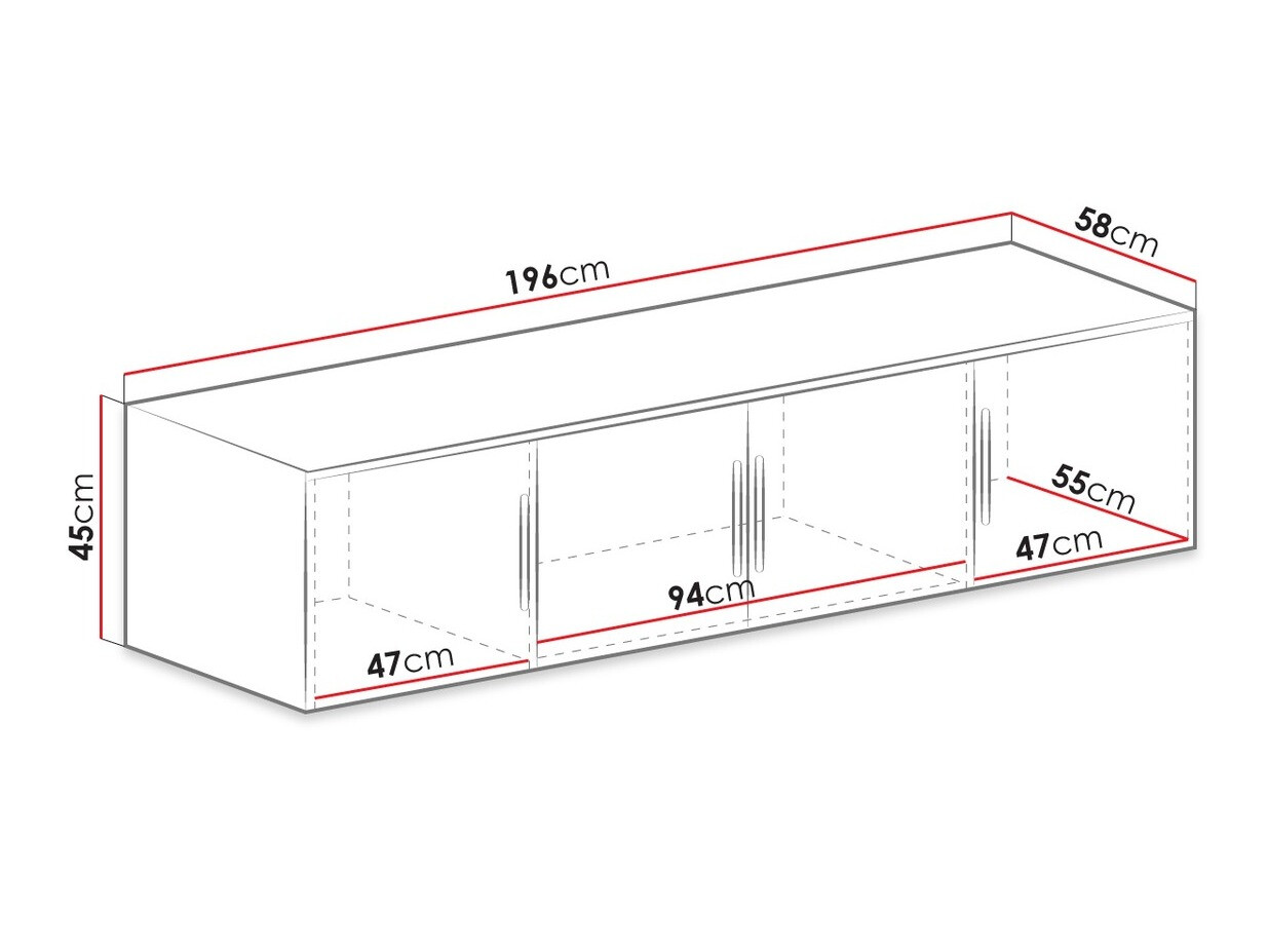 Skapis Dortivu 147 (Sonomas ozols)