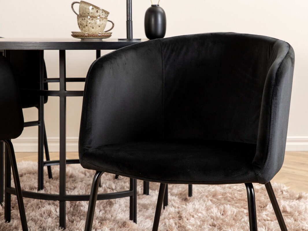 Ēdamistabas komplekts Dallas 2381 (Melns)