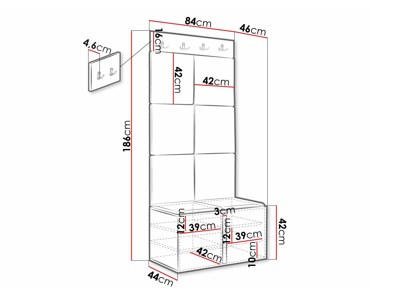 Прихожая Hartford 383 (Чёрный)