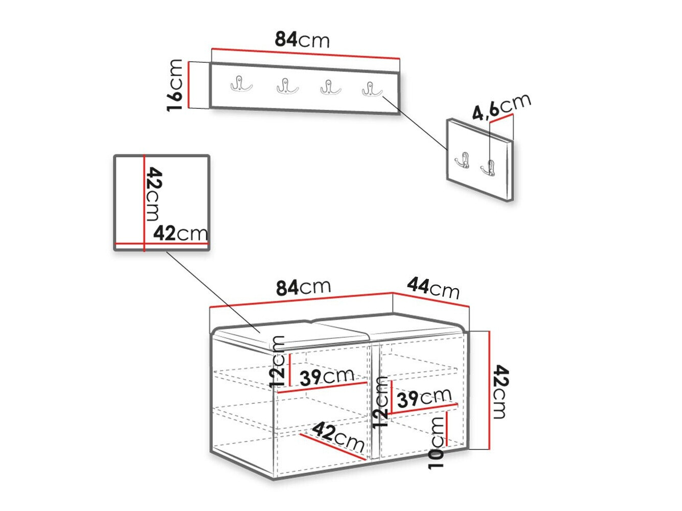 Прихожая Hartford 384 (Белый)