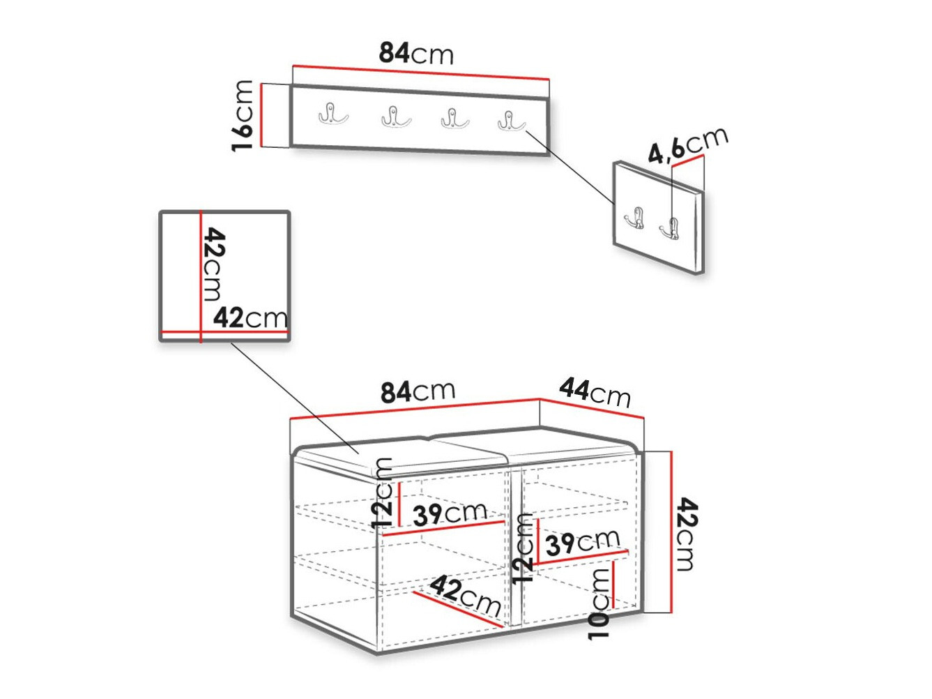 Прихожая Hartford 384 (Белый)