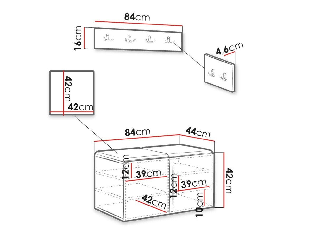 Прихожая Hartford 384 (Белый)