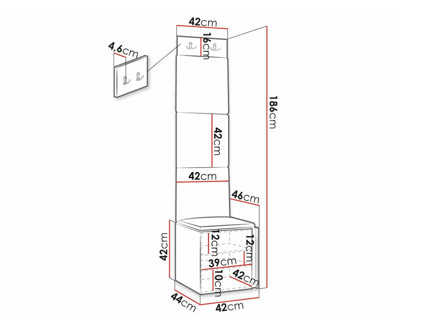 Прихожая Hartford 386 (Белый)