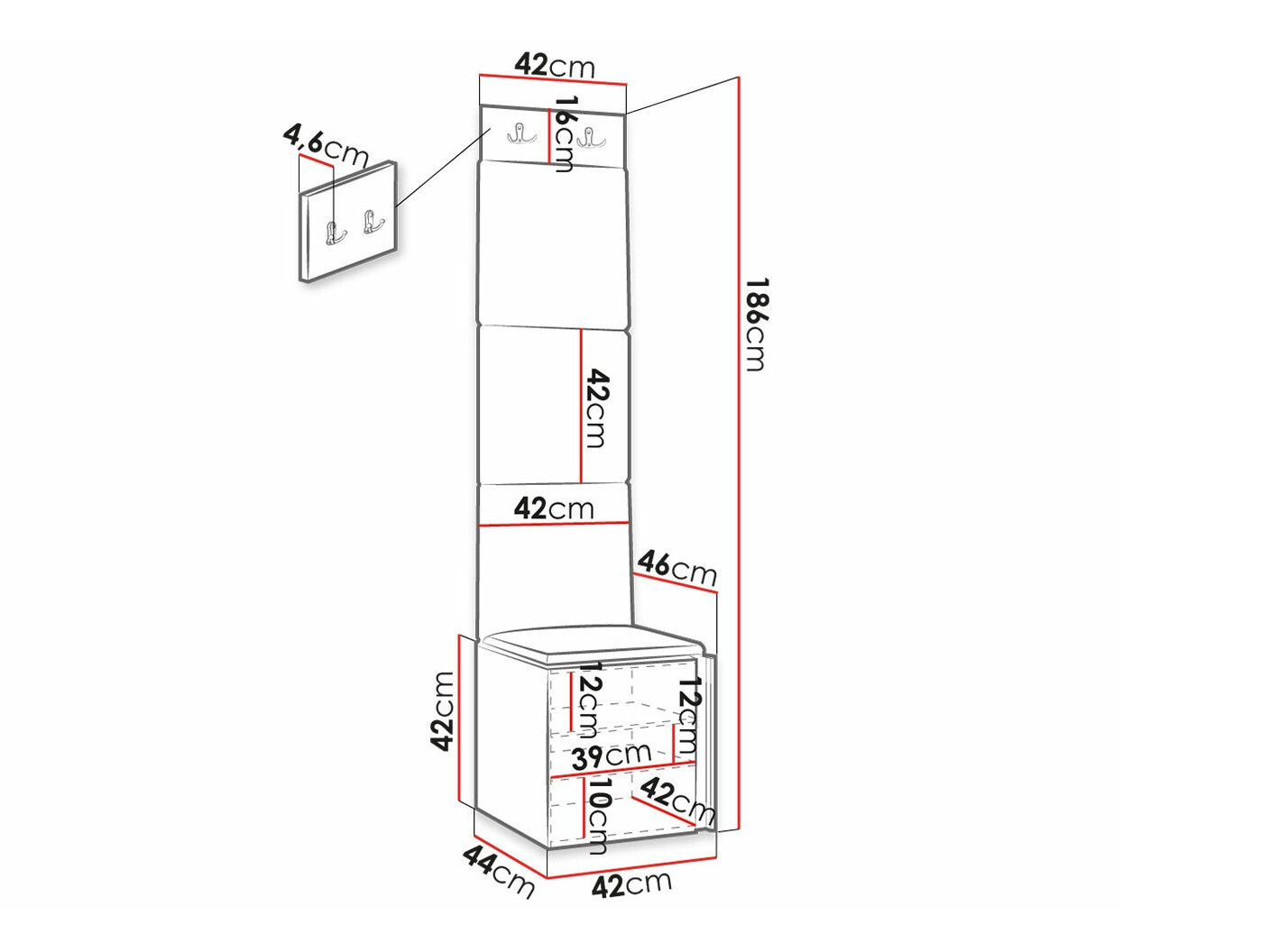 Прихожая Hartford 386 (Белый)