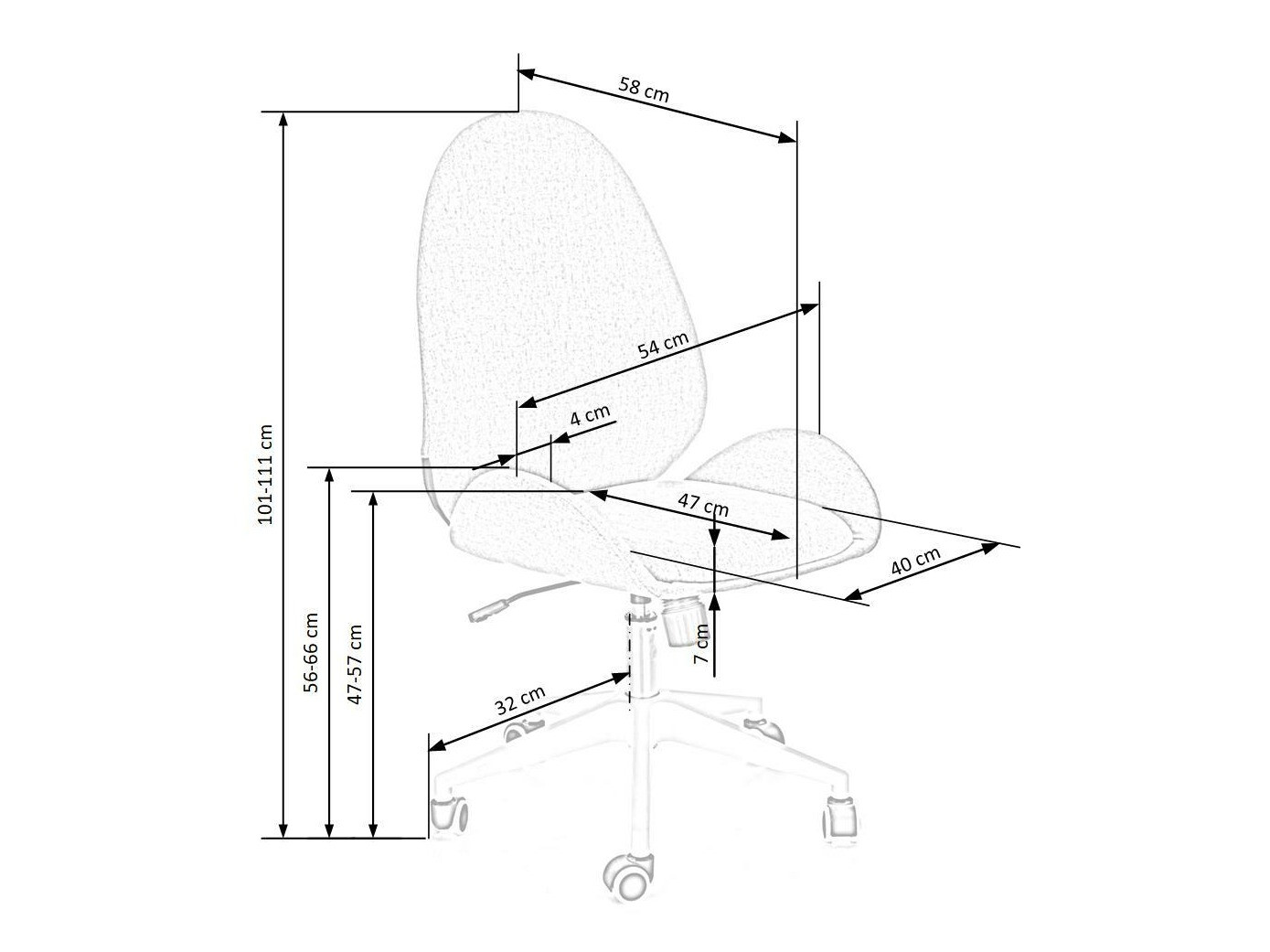 Biroja krēsls Houston 1227 (Pelēks)