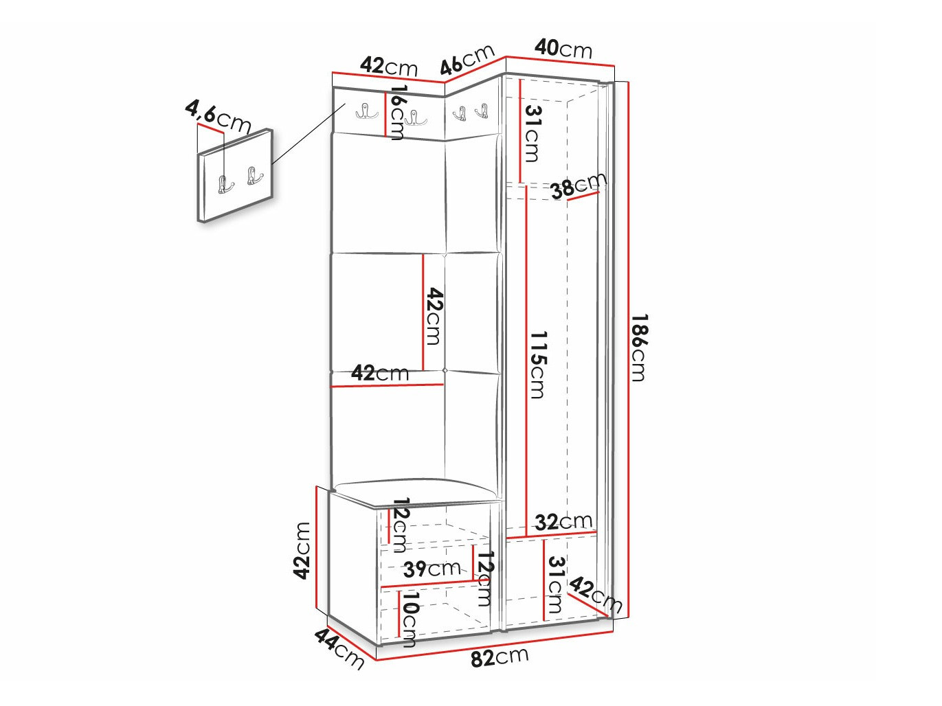 Priekšnama komplekts Hartford 391 (Eko āda Soft 017)