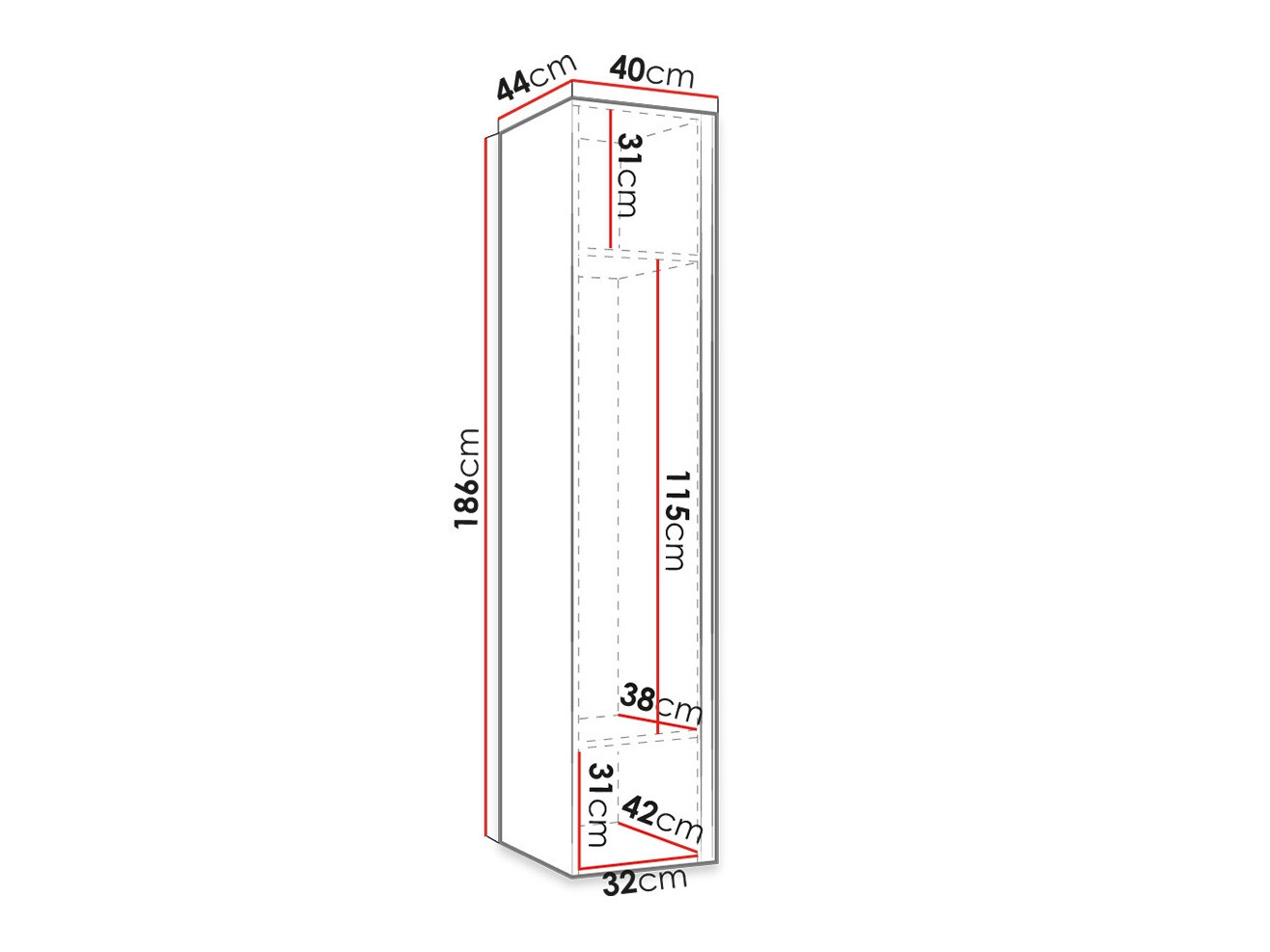 Шкаф Hartford 393 (Чёрный)