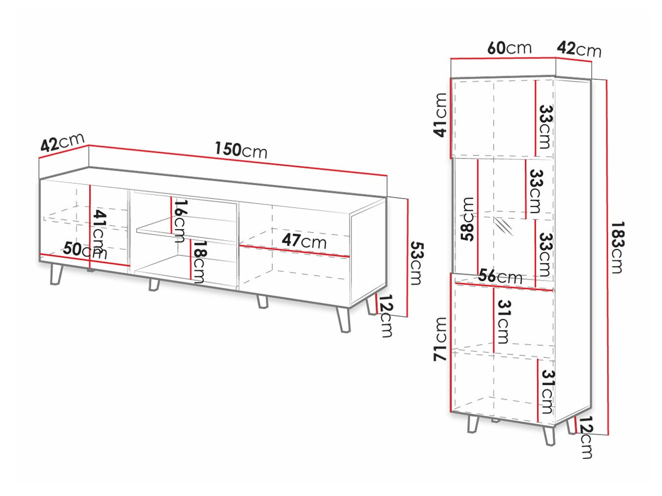 Viesistabas komplekts Levmari 110 (Melns)
