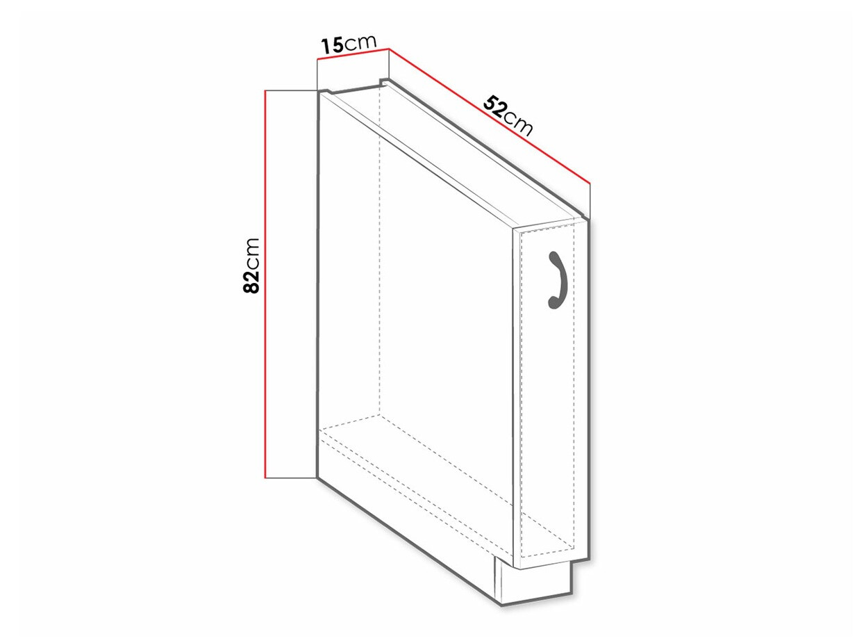Модульный шкафчик с выдвижным ящиком Retro Grey 101