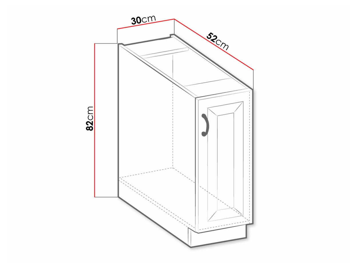 Модульный шкафчик с выдвижным ящиком Retro Grey 102