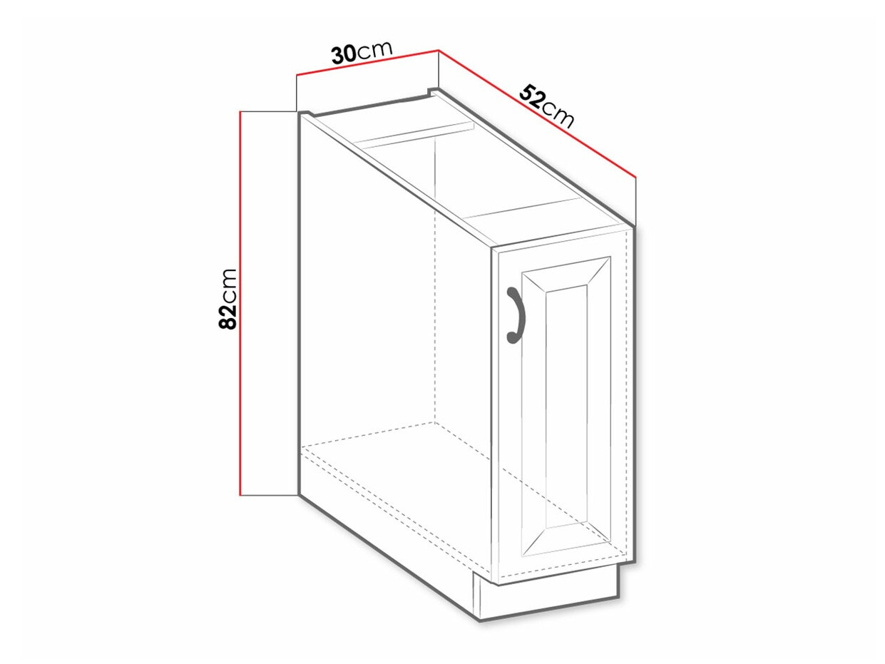 Модульный шкафчик с выдвижным ящиком Retro White 102