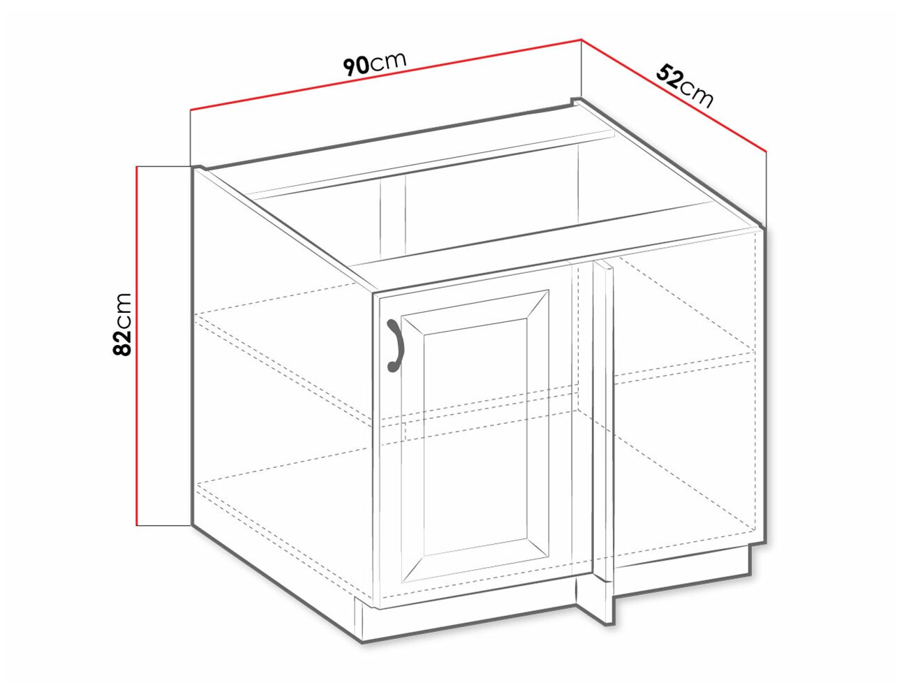 Moduļu skapis ar durvīm Retro White 100