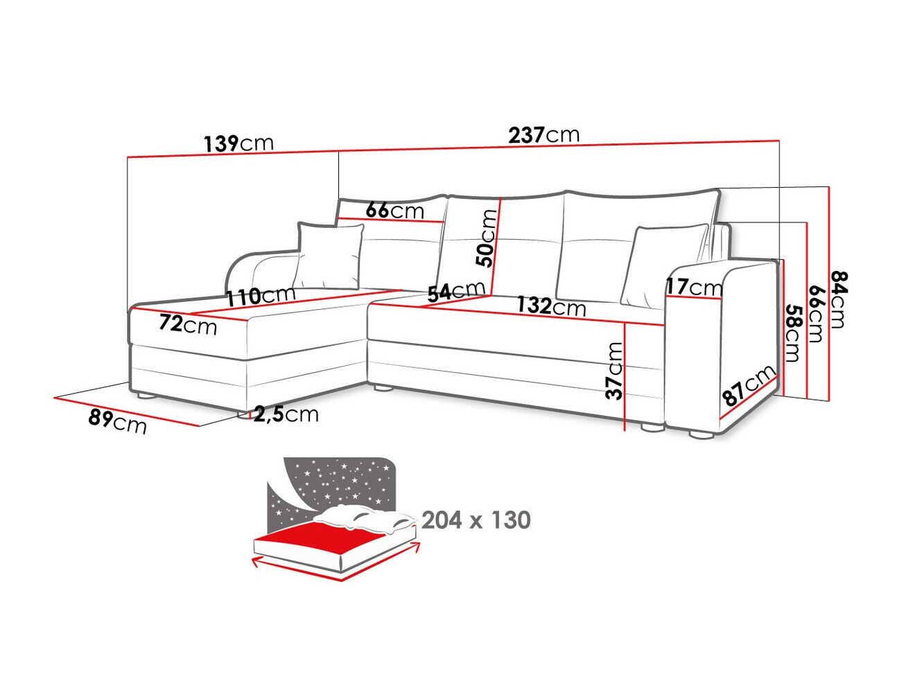 Stūra dīvāns Memphis 112 (Lux 23 + Lux 14)