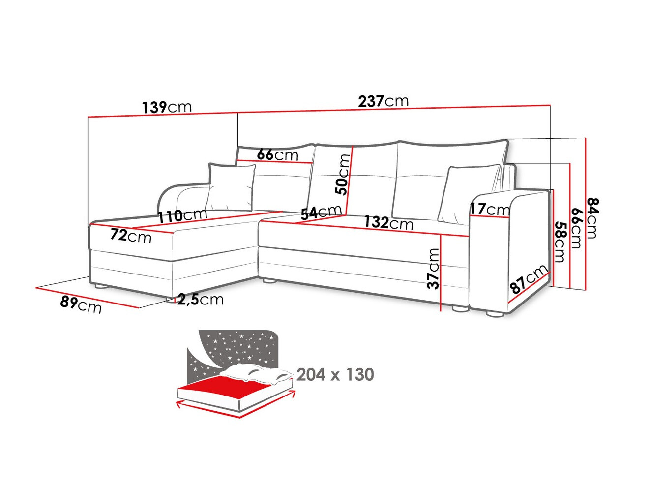 Stūra dīvāns Memphis 112 (Manila 26)