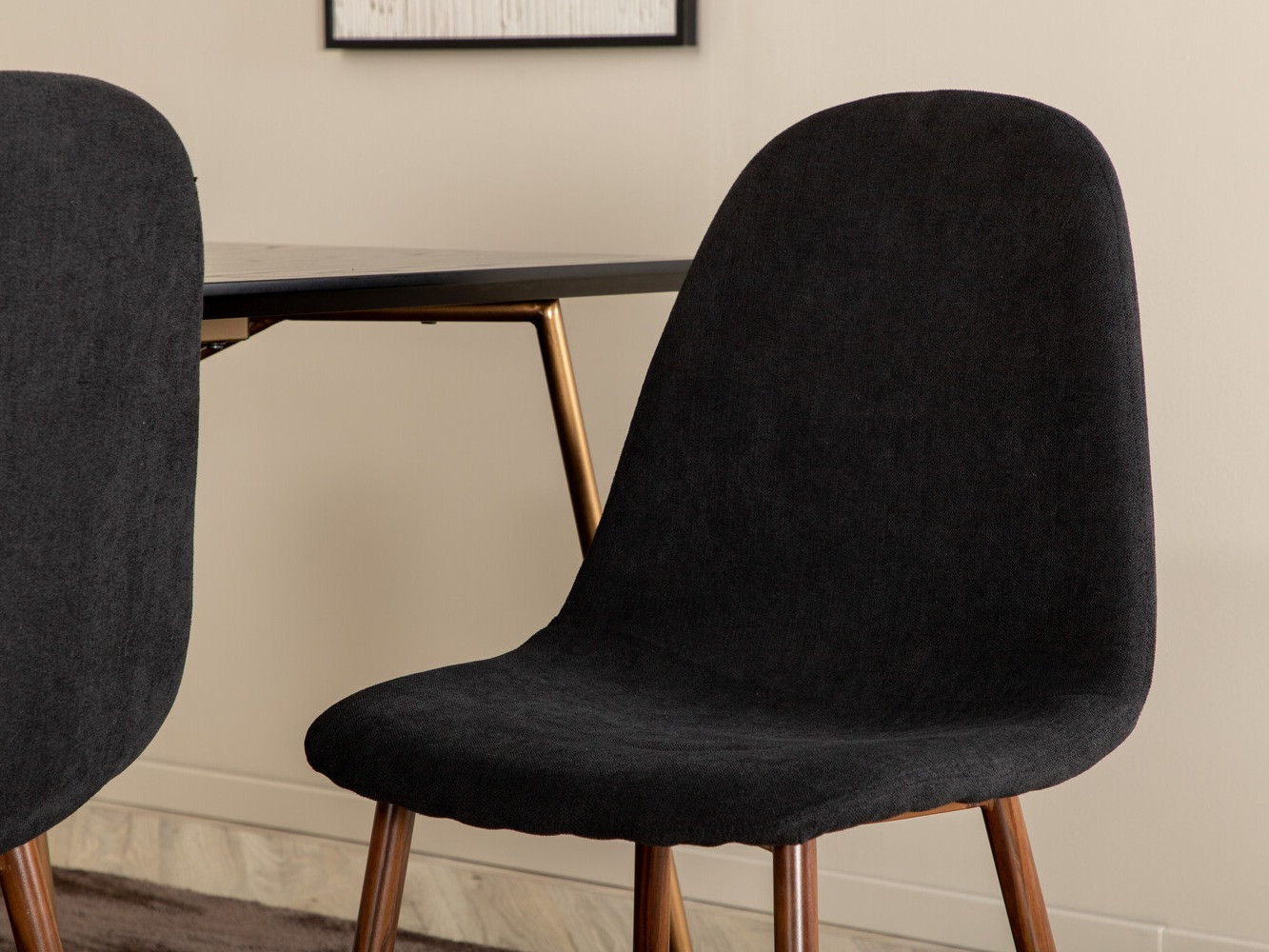 Ēdamistabas komplekts Dallas 2713 (Melns + Riekstkoks)