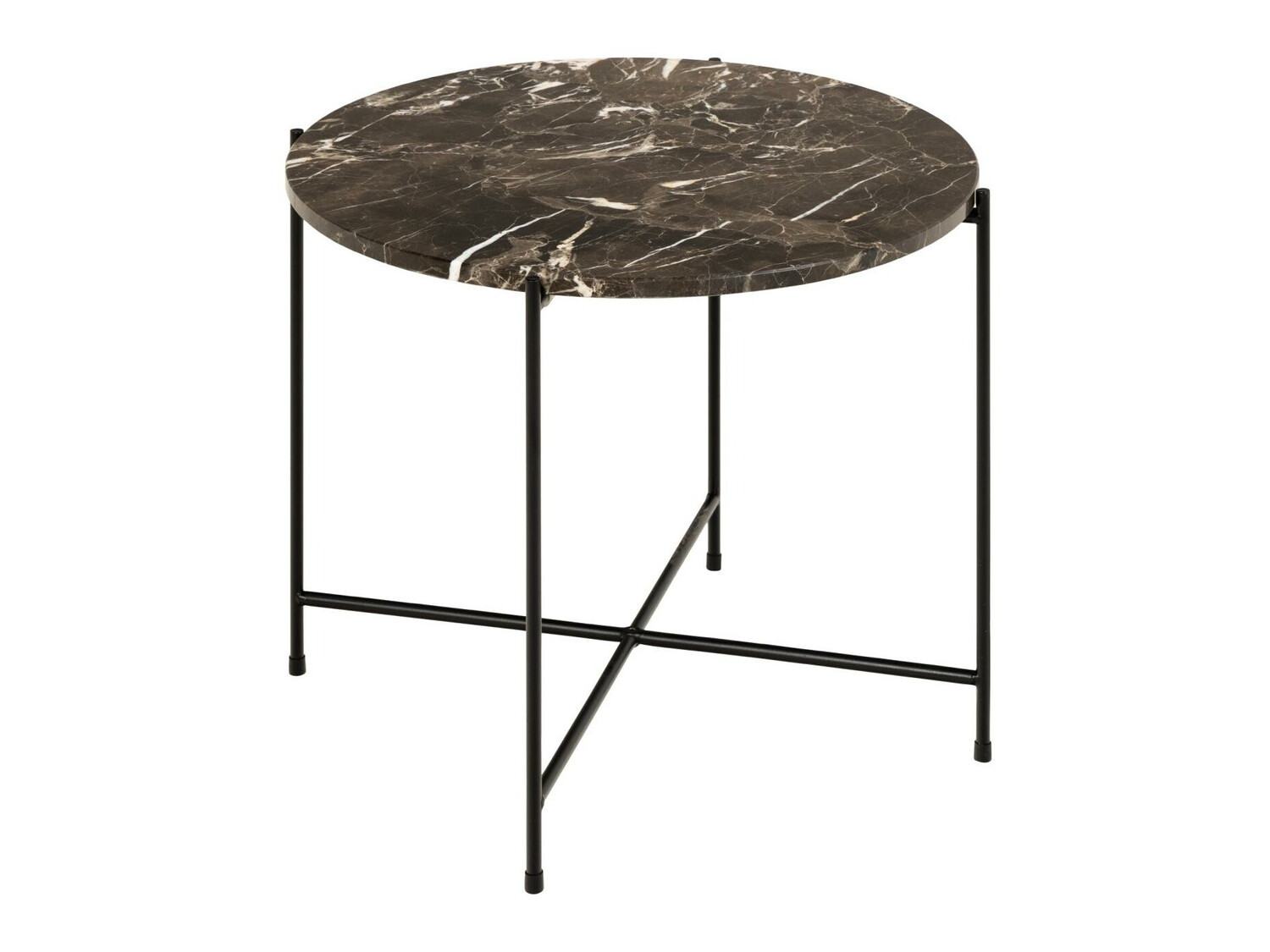 Kafijas galdiņš Norsica 608 (Brūns marmors + Melns)