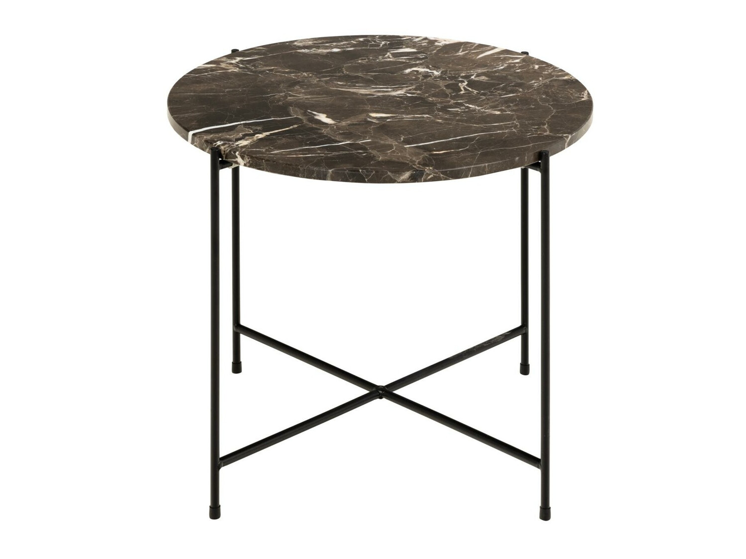 Kafijas galdiņš Norsica 608 (Brūns marmors + Melns)