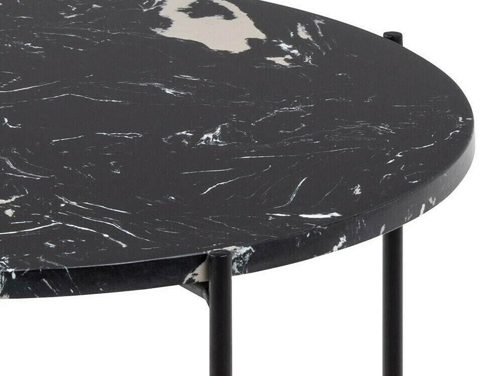 Kafijas galdiņš Norsica 608 (Melnais marmors + Melns)