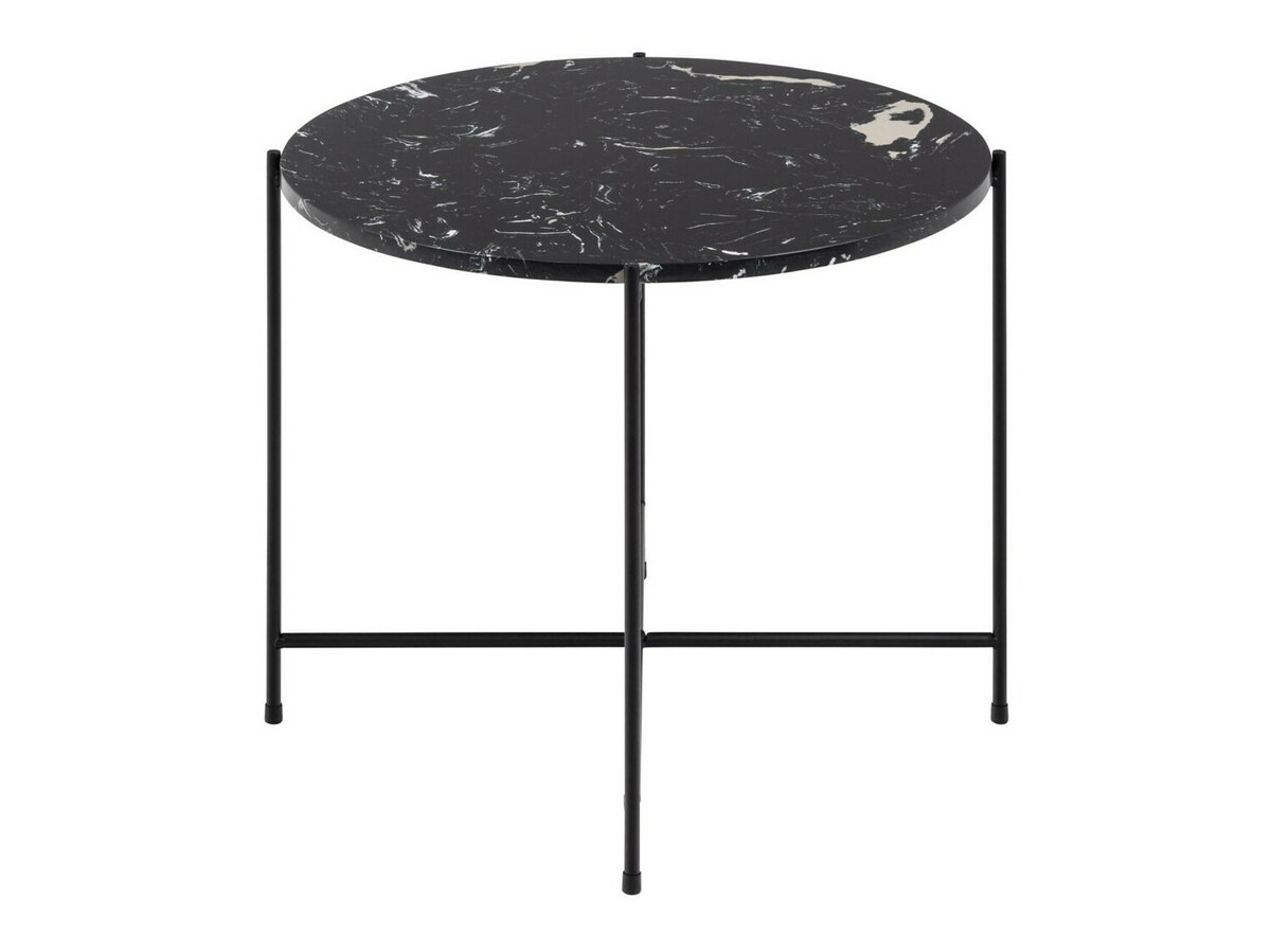 Кофейный столик Norsica 608 (Черный мрамор + Чёрный)
