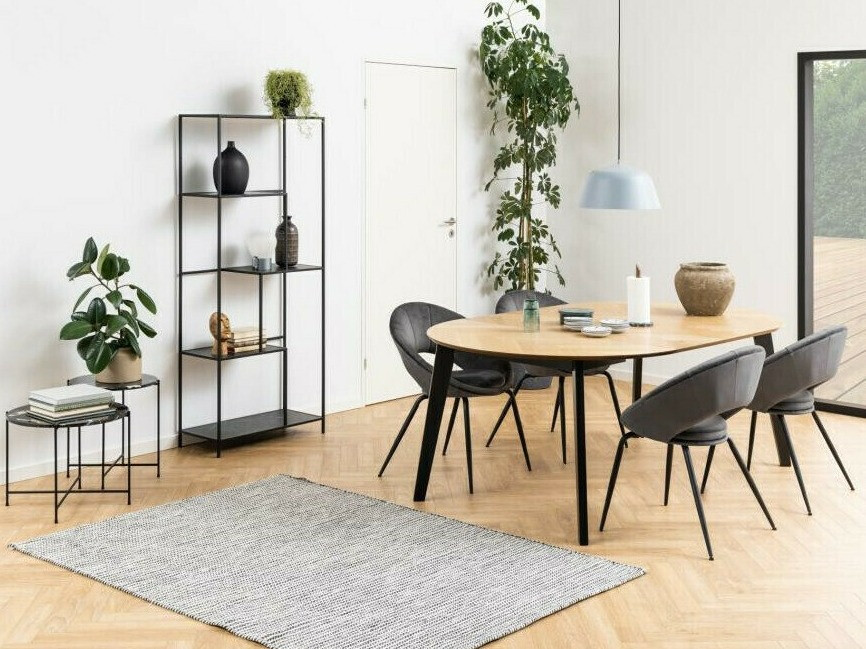 Кофейный столик Norsica 608 (Черный мрамор + Чёрный)