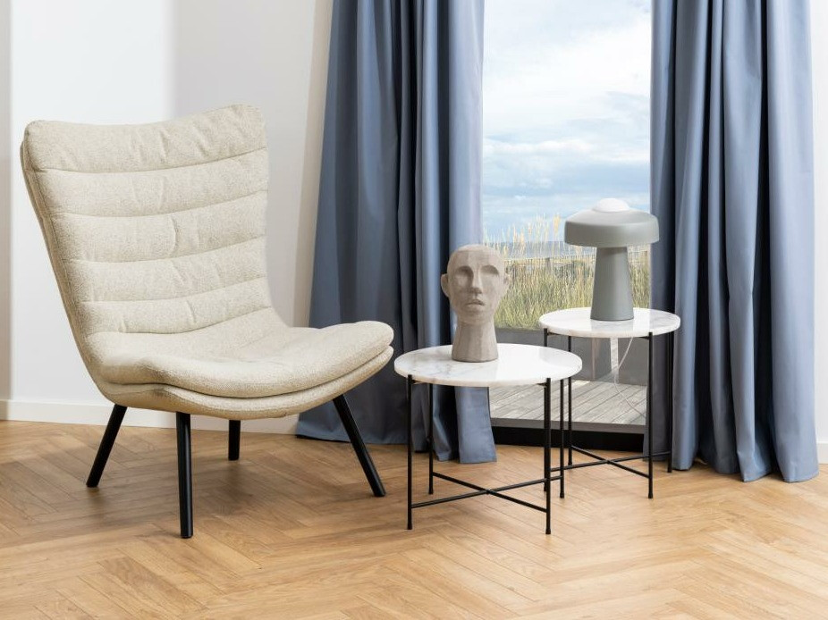 Кофейный столик Norsica 609 (Белый мрамор + Чёрный)