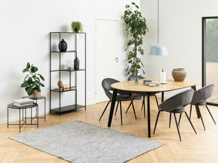 Кофейный столик Norsica 609 (Черный мрамор + Чёрный)