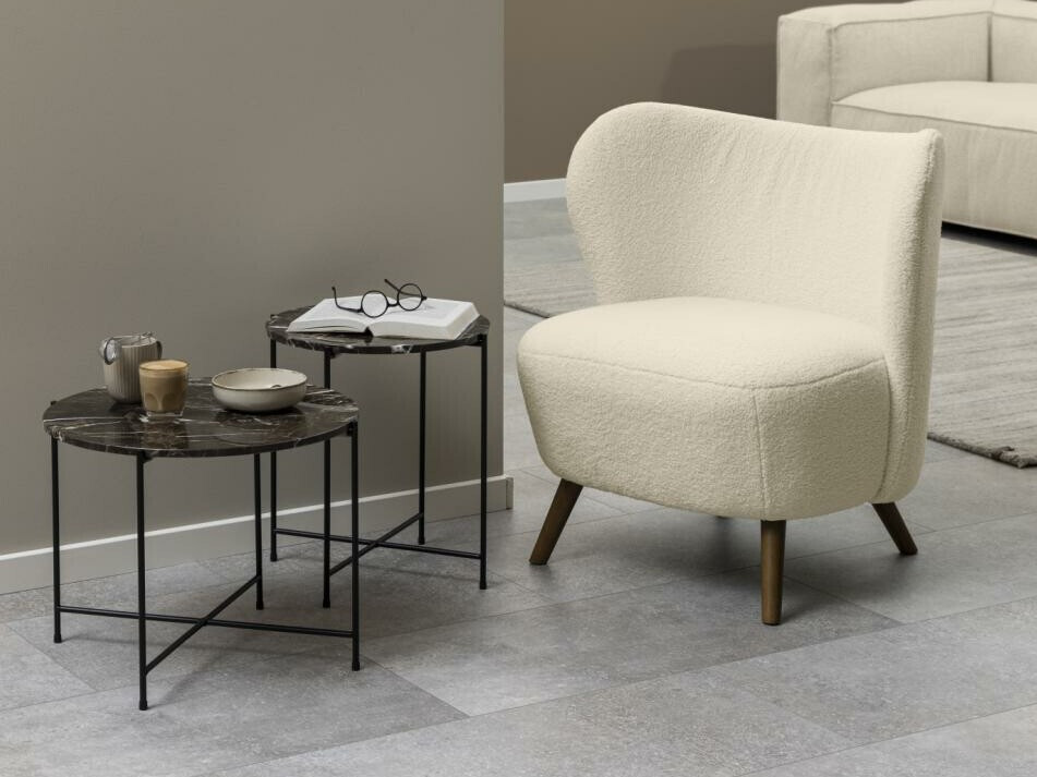 Кофейный столик Norsica 609 (Коричневый мрамор + Чёрный)