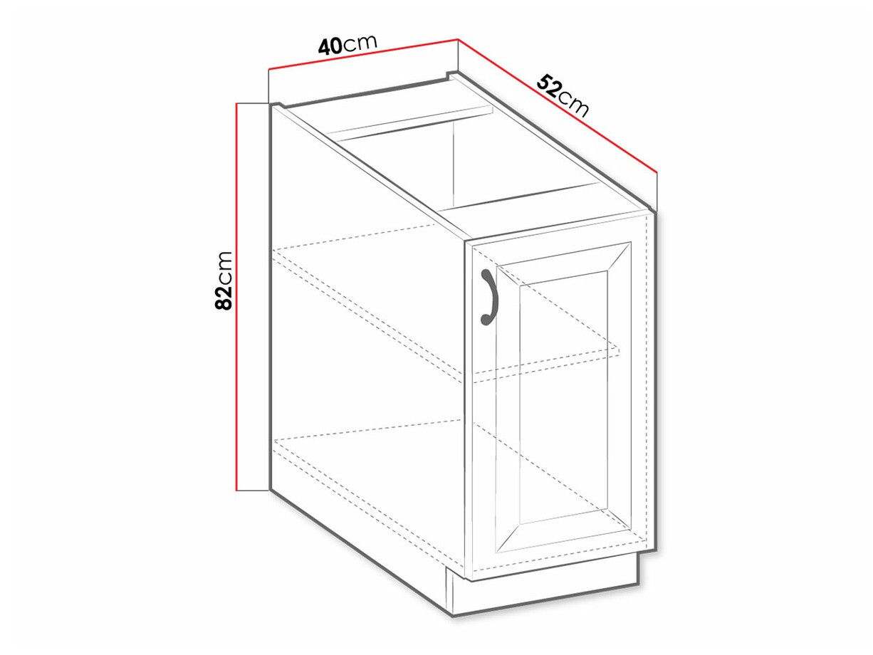 Модульный шкафчик с дверцами Retro White 103