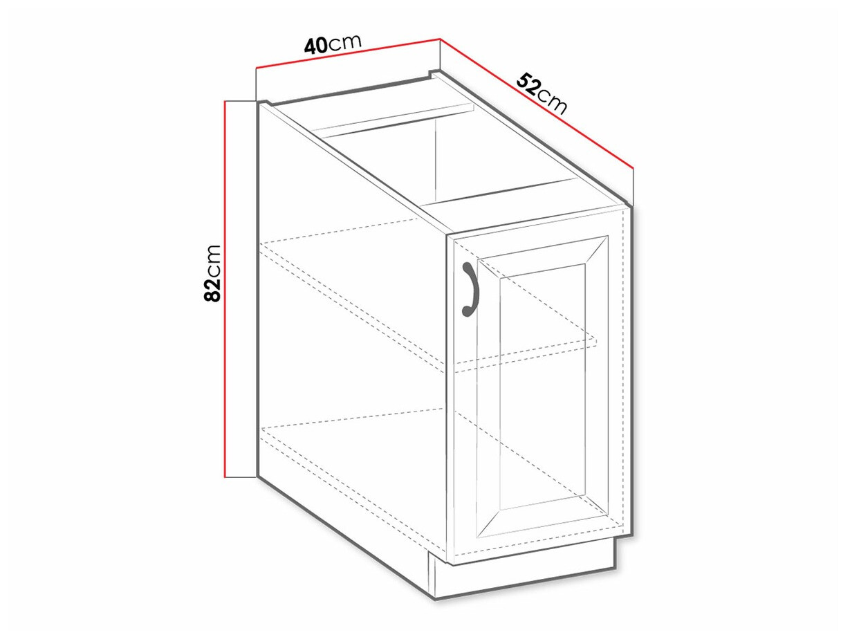 Moduļu skapis ar durvīm Retro Grey 103