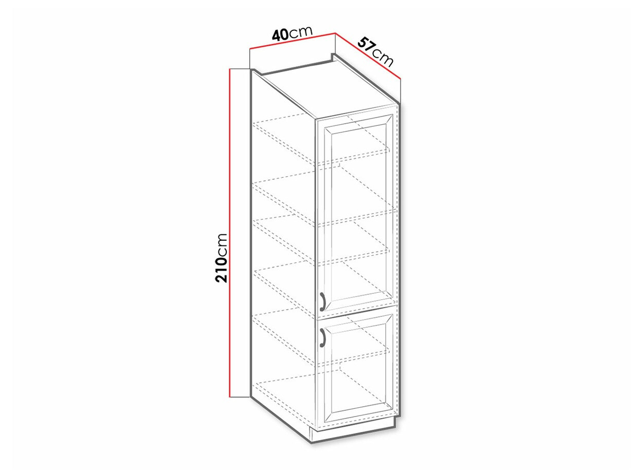 Moduļu skapis ar durvīm Retro Grey 104