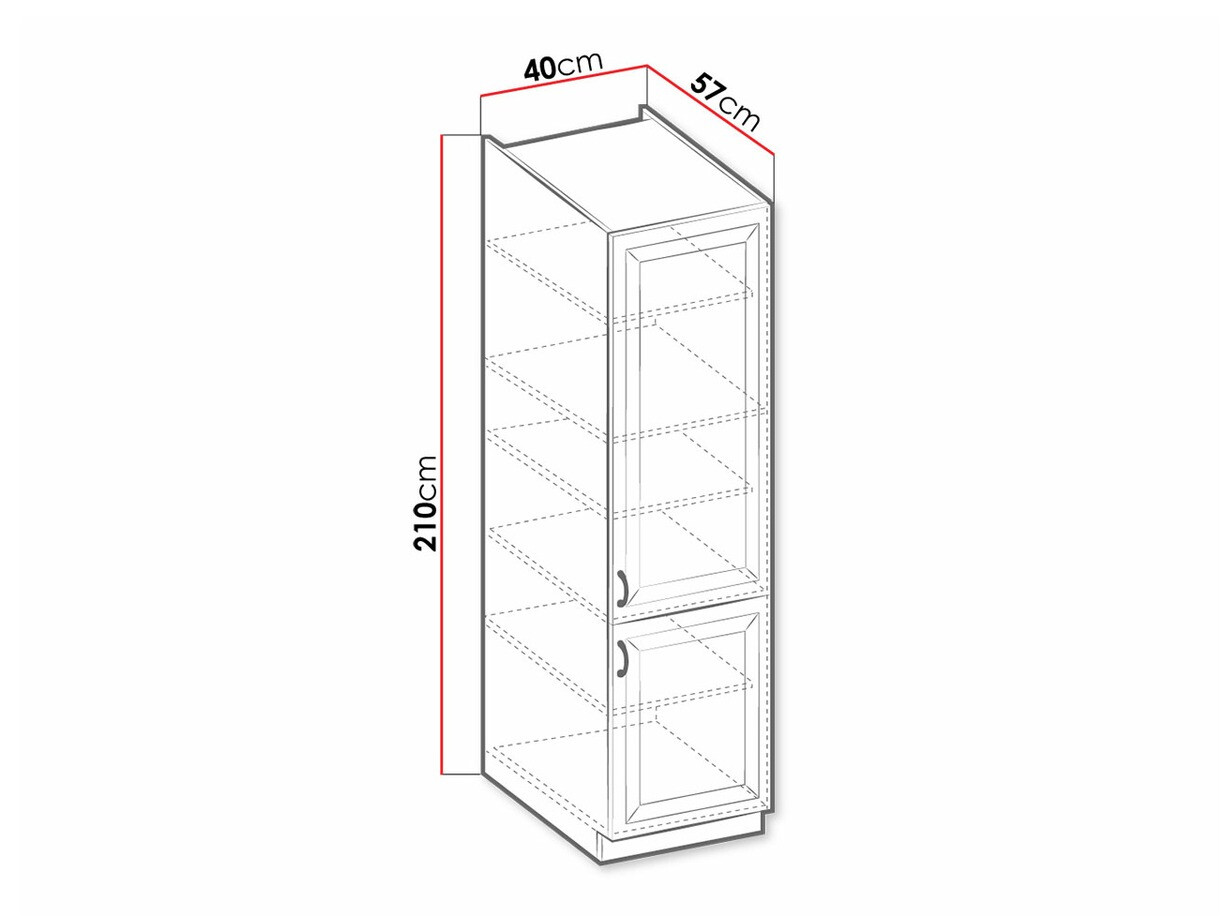 Moduļu skapis ar durvīm Retro White 104