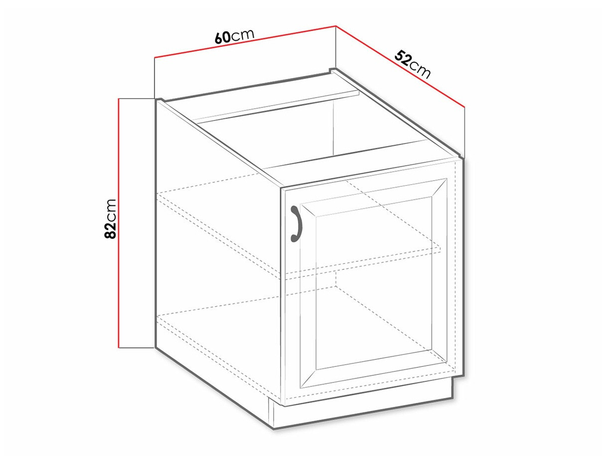 Модульный шкафчик с дверцами Retro Grey 107