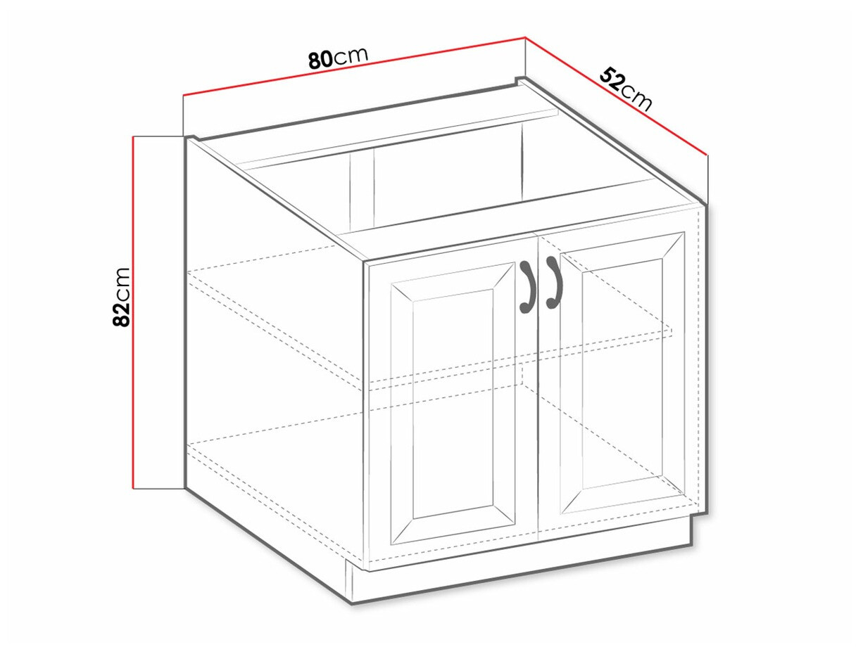 Модульный шкафчик с дверцами Retro Grey 119