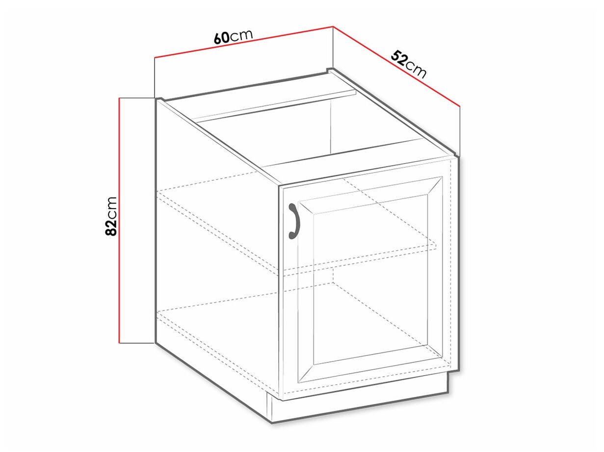 Модульный шкафчик с дверцами Retro White 107
