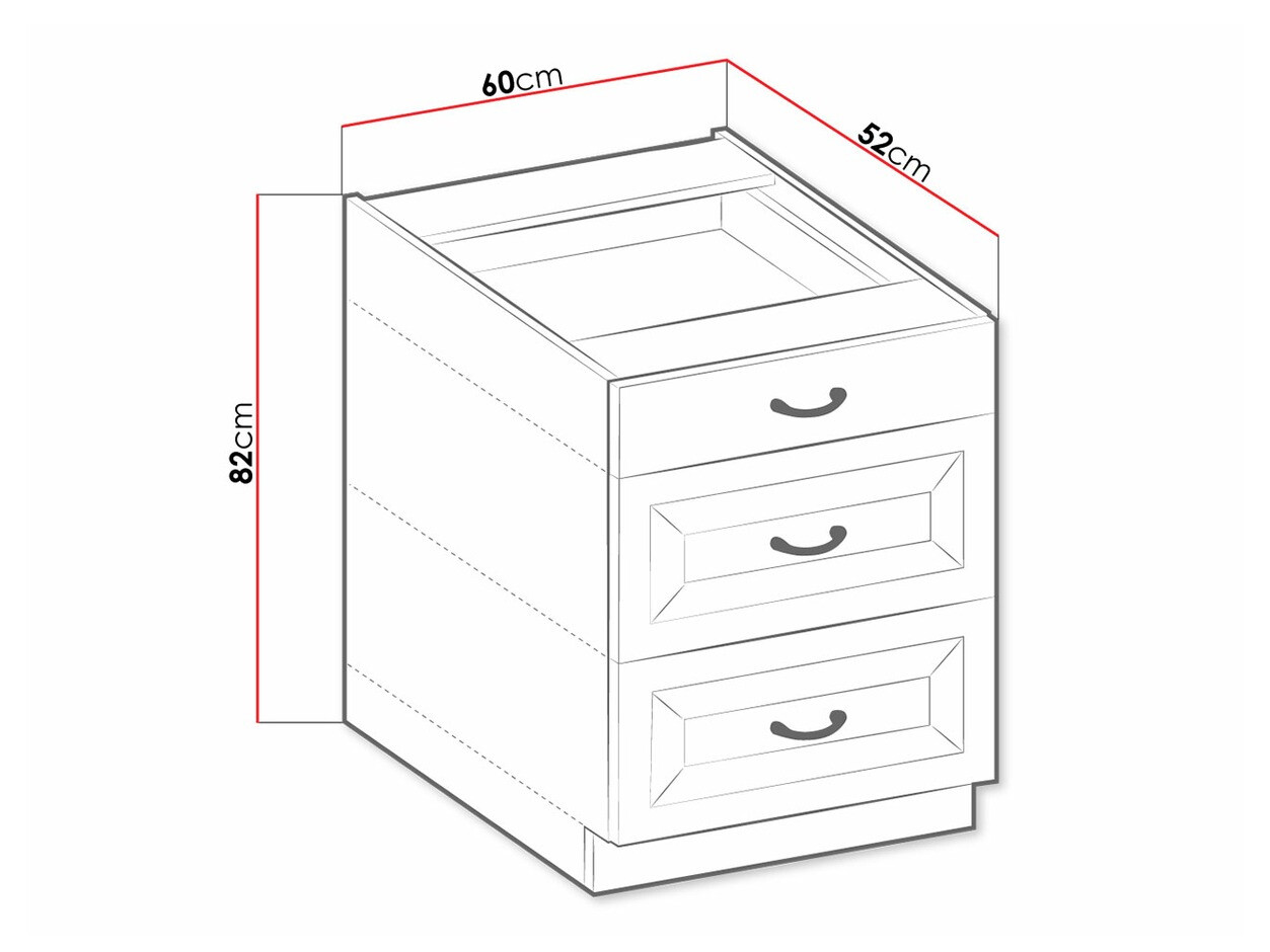Модульный шкафчик с выдвижными ящиками Retro White 108