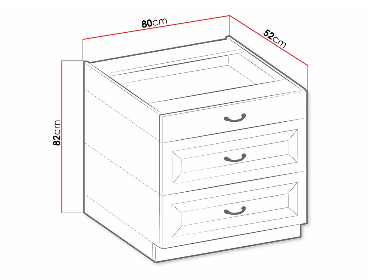 Модульный шкафчик с выдвижными ящиками Retro White 120