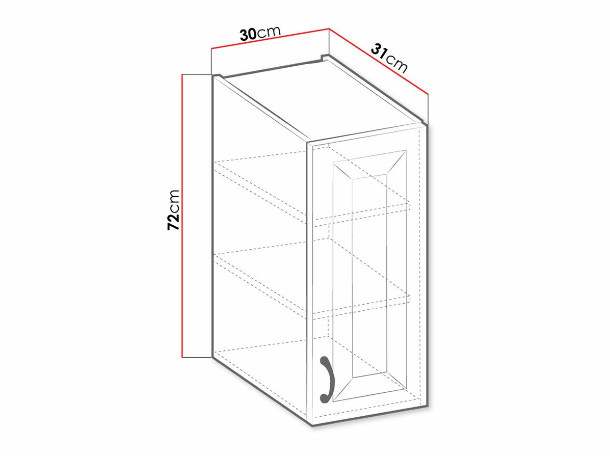 Moduļu piekarams skapis Retro Grey 123