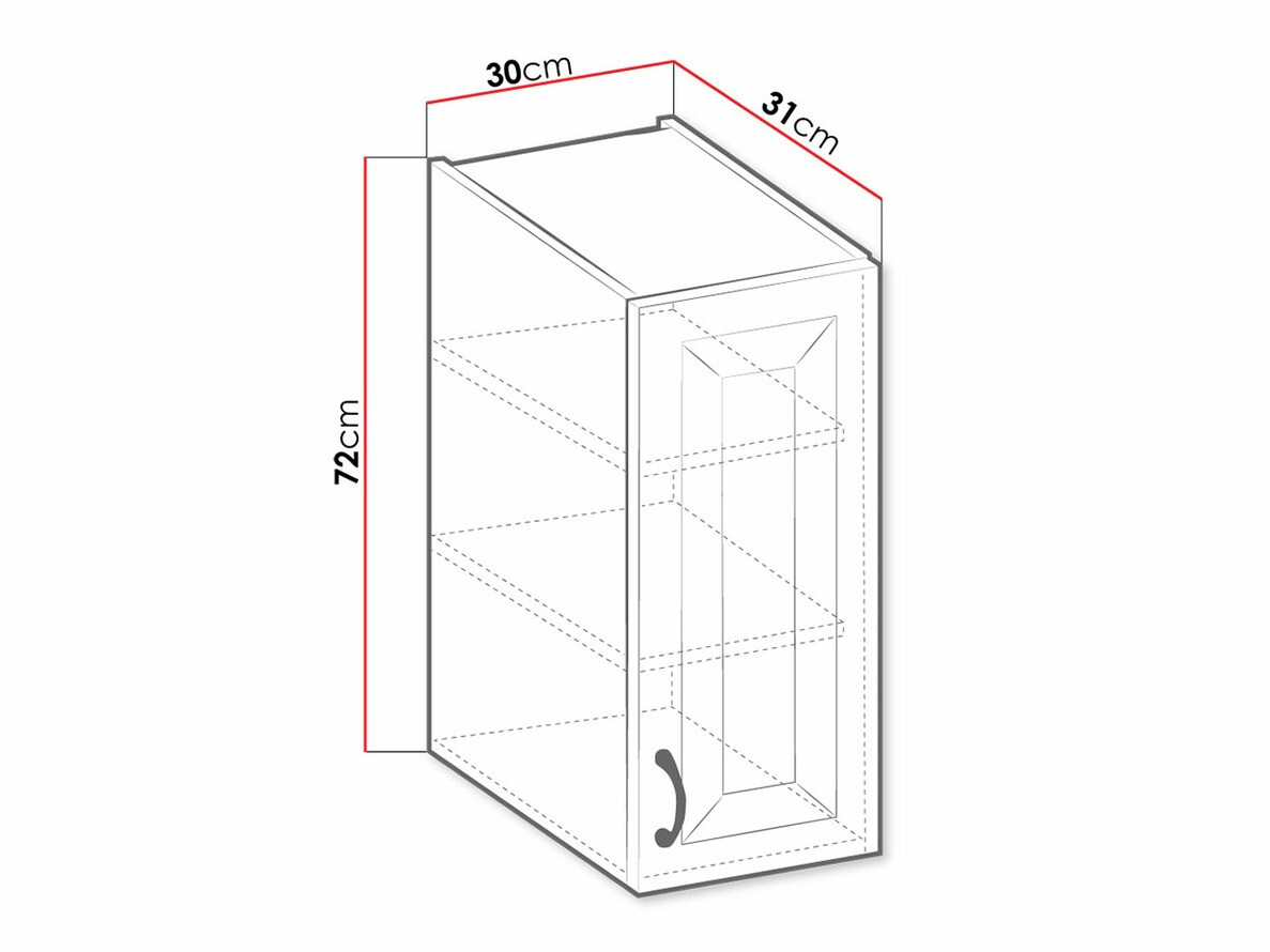 Moduļu piekarams skapis Retro White 123