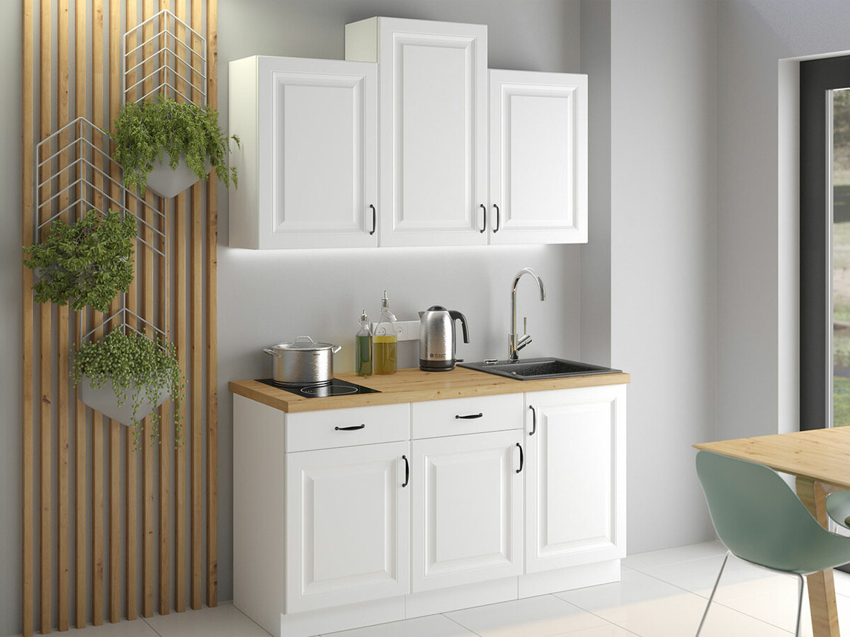 Moduļu skapis ar atvilktni un durvīm Retro White 105