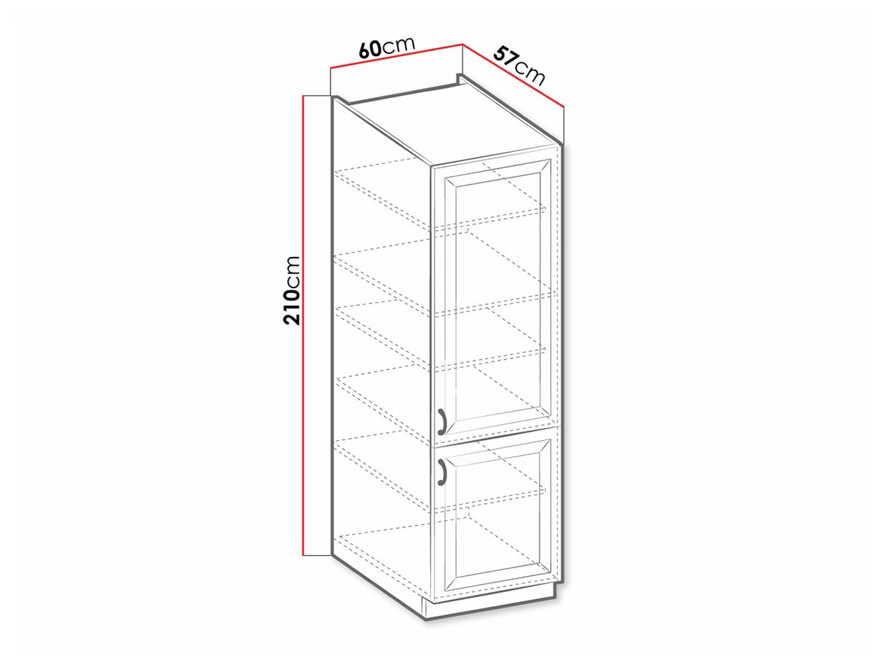 Moduļu skapis ar durvīm Retro Grey 110