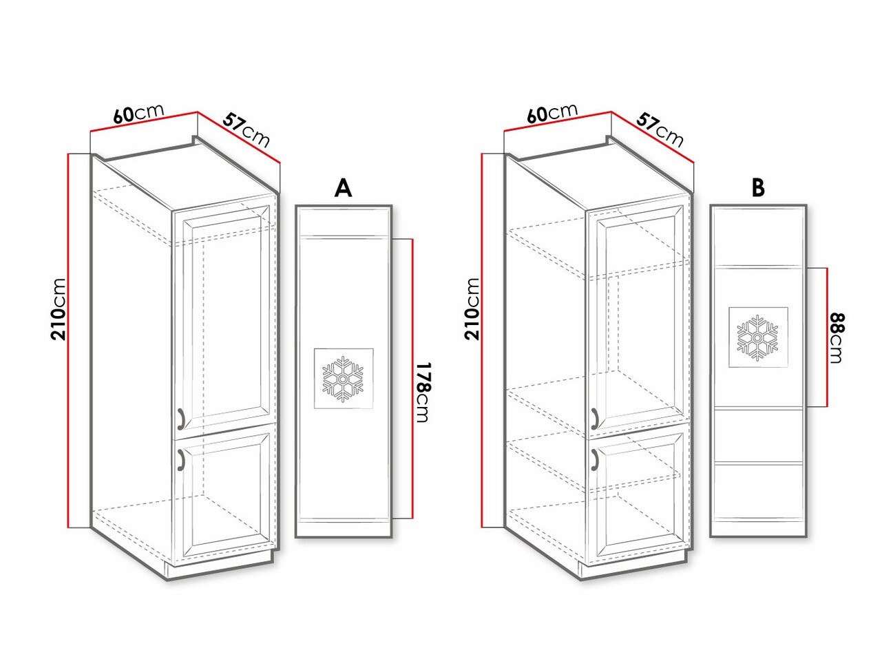 Moduļu skapis ar durvīm Retro White 118