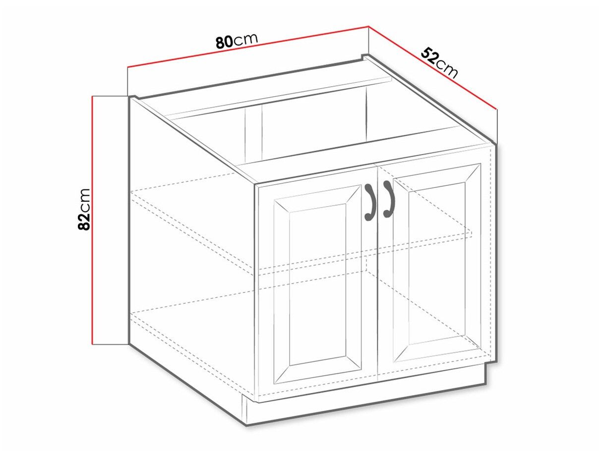 Moduļu skapis ar durvīm Retro White 119
