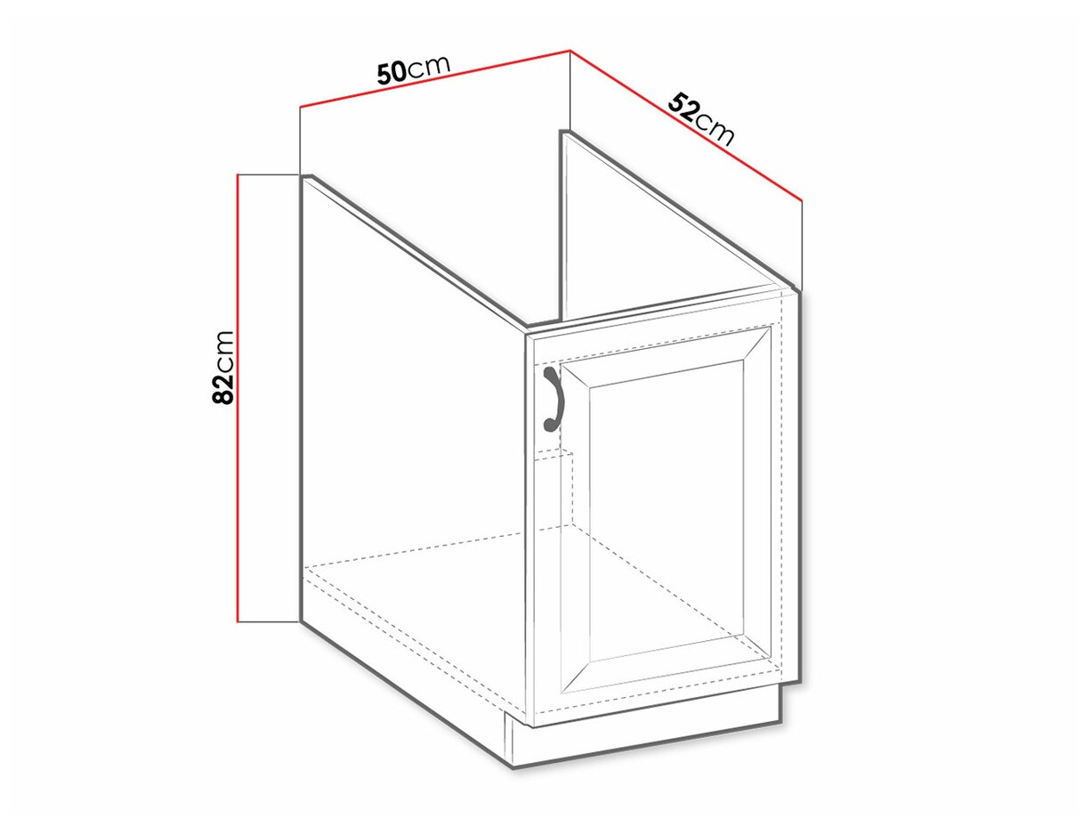 Moduļu skapis izlietnei ar durvīm Retro Grey 106