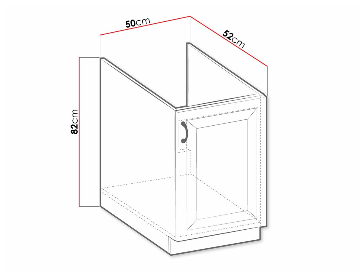 Moduļu skapis izlietnei ar durvīm Retro White 106