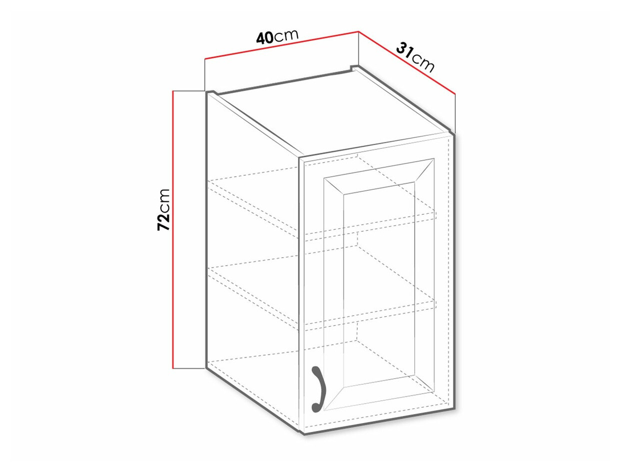 Moduļu piekarams skapis Retro Grey 126